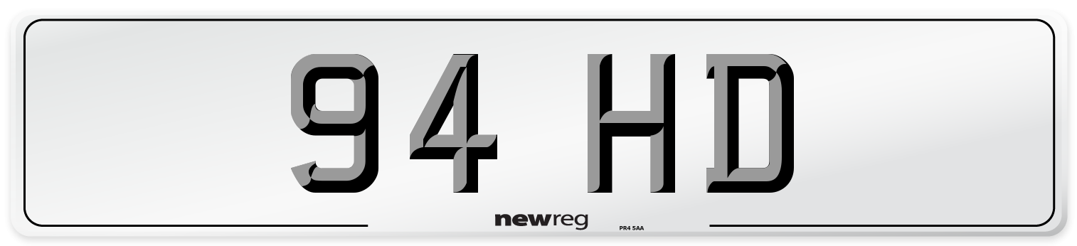 94 HD Number Plate from New Reg